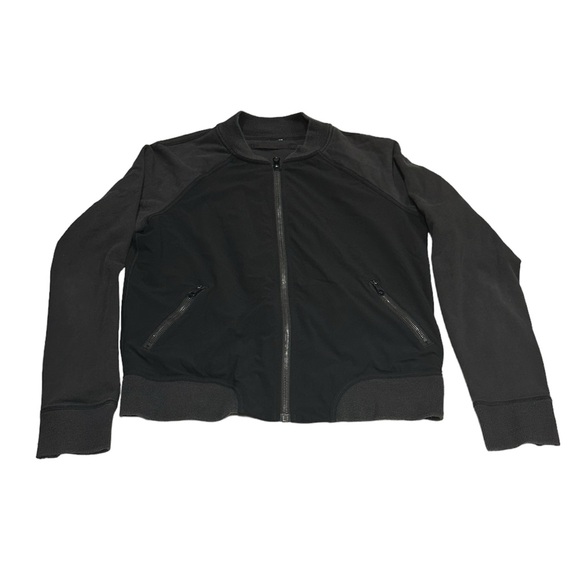 Lululemon Women’s Black Full Zip Faded Black Jacket Size 8 Stretch Casual - Picture 5 of 7